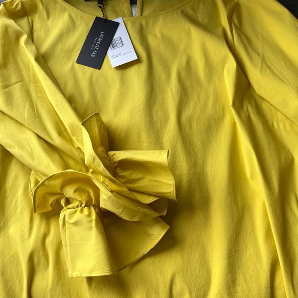 NWT Lafayette 148 Ruffle Sleeve Knee-length Dress - Picture 12 of 15